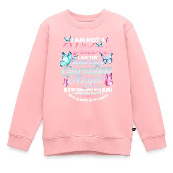 Veuve d’un homme beau, deuil, - Sweat Premium enfant bio - rose - Devant - AI Model Kid Female (0cm)
