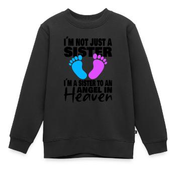 Perte de nourrisson Fausse couche Sensibilisation Perte de grossesse - Sweat Premium enfant bio - noir - Devant - AI Model Kid Female (0cm)