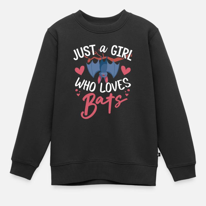 Fledermäuse, Fledermaus - Kinder Premium Organic Sweatshirt - Schwarz