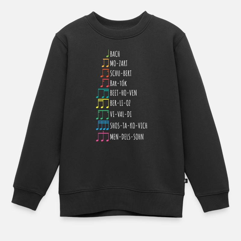 Compositeurs classiques, compositeurs, musique - Sweat Premium enfant bio - noir