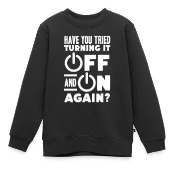 Remote Engineer Helpdesk - Kids Premium Organic Sweatshirt - black - Front - AI Model Kid Female (0cm)