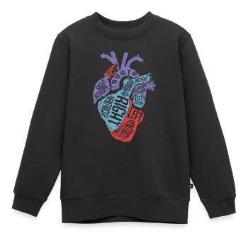 Herzspezialist Anatomie Arzt - Kinder Premium Organic Sweatshirt - Schwarz - Vorne - AI Model Kid Female (0cm)