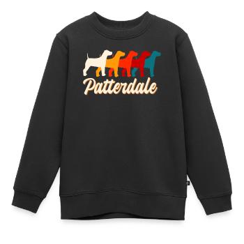 Patterdale, Hundeliebhaber - Kinder Premium Organic Sweatshirt - Schwarz - Vorne - AI Model Kid Female (0cm)