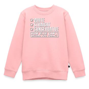 Est-ce que le conservateur sait, vous insulte? - Sweat Premium enfant bio - rose - Devant - AI Model Kid Female (0cm)