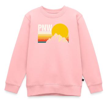 PNW Pacifique Nord-Ouest Bigfoot - Sweat Premium enfant bio - rose - Devant - AI Model Kid Female (0cm)