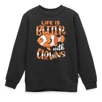 Aquarium d’eau salée Aquarium - Sweat Premium enfant bio - noir - Devant - AI Model Kid Female (0cm)