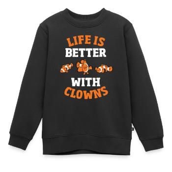 Aquarium d’eau salée Aquarium - Sweat Premium enfant bio - noir - Devant - AI Model Kid Female (0cm)