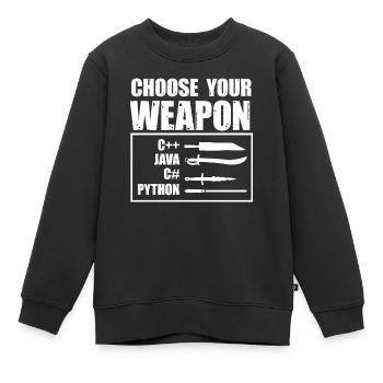 Python-Programmierung, Programmierer, Coder - Kinder Premium Organic Sweatshirt - Schwarz - Vorne - AI Model Kid Female (0cm)