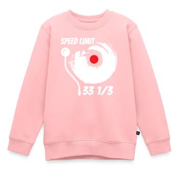 Le vinyle attire la musique audiophile - Sweat Premium enfant bio - rose - Devant - AI Model Kid Female (0cm)