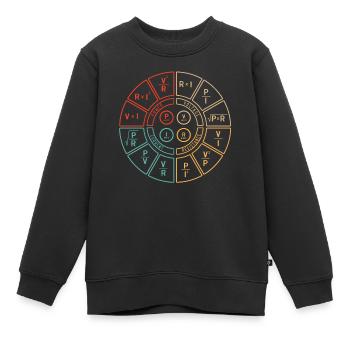 Ohms Loi, Ohm, Physique, Puissance, Watts - Sweat Premium enfant bio - noir - Devant - AI Model Kid Female (0cm)