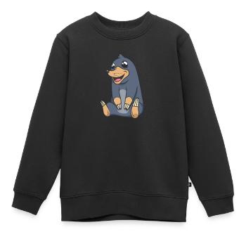 Taupe kawaii - Sweat Premium enfant bio - noir - Devant - AI Model Kid Female (0cm)