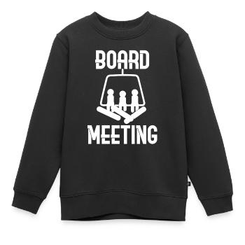 Snowboard, Board-Treffen, Snowboarder - Kinder Premium Organic Sweatshirt - Schwarz - Vorne - AI Model Kid Female (0cm)