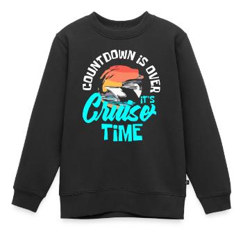Kreuzfahrt, Schiffe, Urlaub Auf Einem Schiff - Kinder Premium Organic Sweatshirt - Schwarz - Vorne - AI Model Kid Female (0cm)
