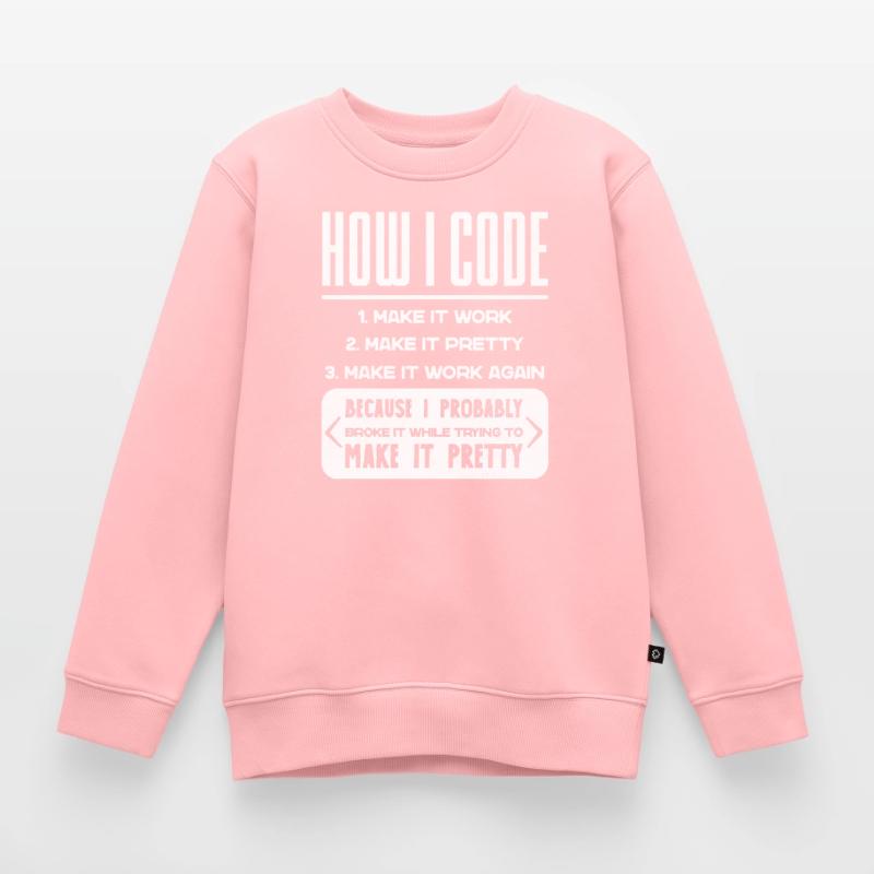 Programmierer, Code, Nerd, Programmierung Kinder Premium Organic Sweatshirt