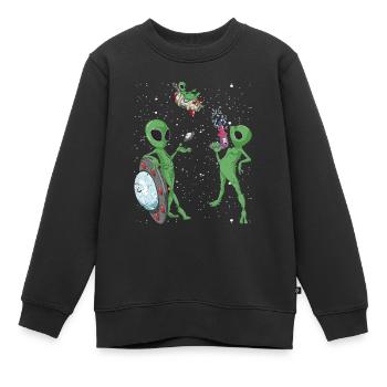 Étranger - Sweat Premium enfant bio - noir - Devant - AI Model Kid Female (0cm)