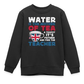 Amateurs de thé, buveurs de thé, heure du thé - Sweat Premium enfant bio - noir - Devant - AI Model Kid Female (0cm)
