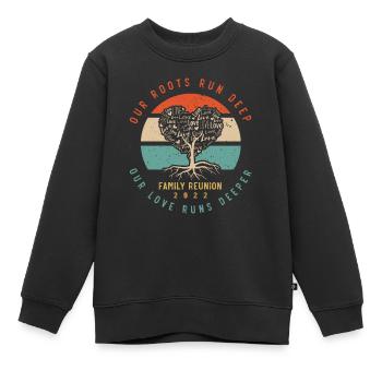 Nos racines sont profondes, les réunions de famille - Sweat Premium enfant bio - noir - Devant - AI Model Kid Female (0cm)