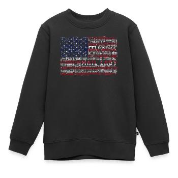 Dame de la poste, livraison postale - Sweat Premium enfant bio - noir - Devant - AI Model Kid Female (0cm)