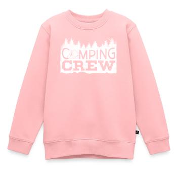 Camping -Crew, Camping, Draußen - Kinder Premium Organic Sweatshirt - Rosa - Vorne - AI Model Kid Female (0cm)
