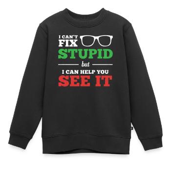 Optometrist Optometrie Augenarzt - Kinder Premium Organic Sweatshirt - Schwarz - Vorne - AI Model Kid Female (0cm)