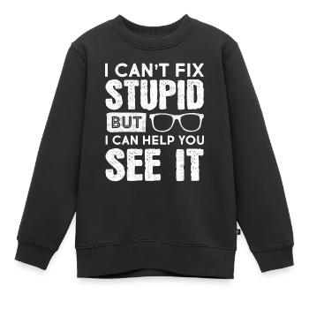 Optometrist Optometrie Augenarzt - Kinder Premium Organic Sweatshirt - Schwarz - Vorne - AI Model Kid Female (0cm)