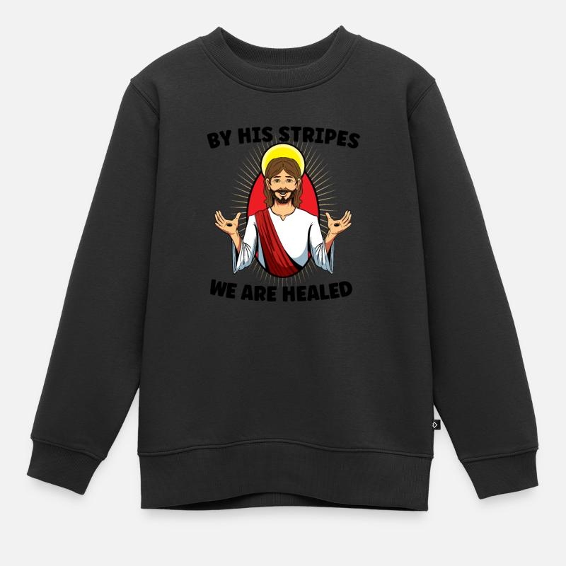 Jésus Christianisme Dieu Prière Pasteur - Sweat Premium enfant bio - noir