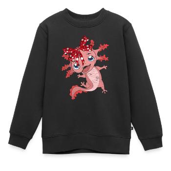 Axolotl - Kinder Premium Organic Sweatshirt - Schwarz - Vorne - AI Model Kid Female (0cm)