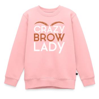 Maquillage Artiste Cadeau Beauté Sourcils Artiste - Sweat Premium enfant bio - rose - Devant - AI Model Kid Female (0cm)