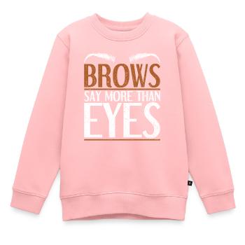 Maquillage Artiste Cadeau Beauté Sourcils Artiste - Sweat Premium enfant bio - rose - Devant - AI Model Kid Female (0cm)