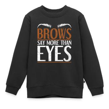 Maquillage Artiste Cadeau Beauté Sourcils Artiste - Sweat Premium enfant bio - noir - Devant - AI Model Kid Female (0cm)