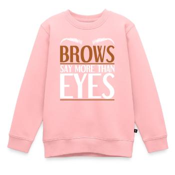 Sourcils Esthéticienne Cadeau Sourcils Artiste - Sweat Premium enfant bio - rose - Devant - AI Model Kid Female (0cm)