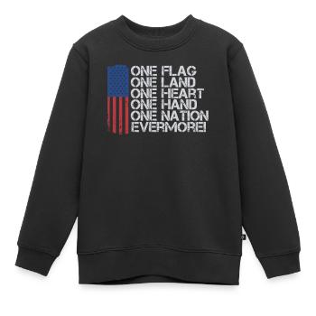 Citations patriotiques américaines, patriotes, patriotes - Sweat Premium enfant bio - noir - Devant - AI Model Kid Female (0cm)