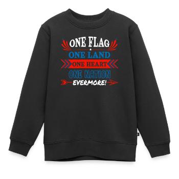 Citations patriotiques américaines, patriotes, patriotes - Sweat Premium enfant bio - noir - Devant - AI Model Kid Female (0cm)