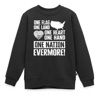 Citations patriotiques américaines, patriotes, patriotes - Sweat Premium enfant bio - noir - Devant - AI Model Kid Female (0cm)