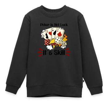 Poker Casino Poker Player Gambling Roulette Gift - Kinder Premium Organic Sweatshirt - Schwarz - Vorne - AI Model Kid Female (0cm)