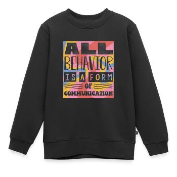 Thérapeute ABA, thérapie ABA, thérapeute, SPEd - Sweat Premium enfant bio - noir - Devant - AI Model Kid Female (0cm)