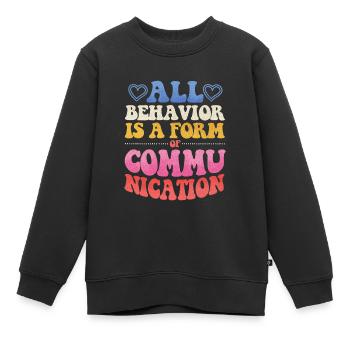 ABA -Therapeut, ABA -Therapie, Therapeut, SPEd - Kinder Premium Organic Sweatshirt - Schwarz - Vorne - AI Model Kid Female (0cm)