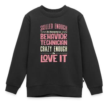 ABA -Therapeut, ABA -Therapie, Therapeut, SPEd - Kinder Premium Organic Sweatshirt - Schwarz - Vorne - AI Model Kid Female (0cm)