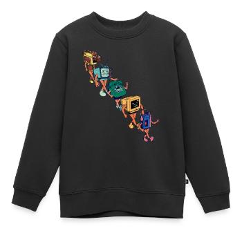 Walkman und Freunde - Never Forget - Kinder Premium Organic Sweatshirt - Schwarz - Vorne - AI Model Kid Female (0cm)