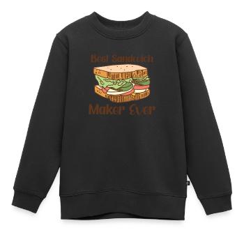 Sandwich Lover Picknick Food Lover Breakfast Gift - Kinder Premium Organic Sweatshirt - Schwarz - Vorne - AI Model Kid Female (0cm)