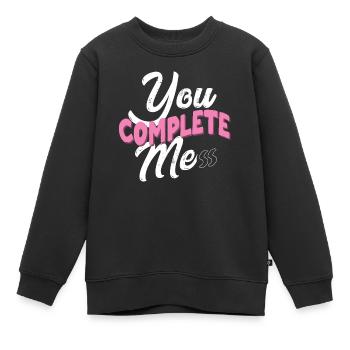 Tu m’aschèves, chaos - Sweat Premium enfant bio - noir - Devant - AI Model Kid Female (0cm)