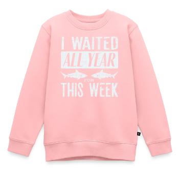 Shark Week, Sharks, Shark Jokes - Kids Premium Organic Sweatshirt - rose - Front - AI Model Kid Female (0cm)