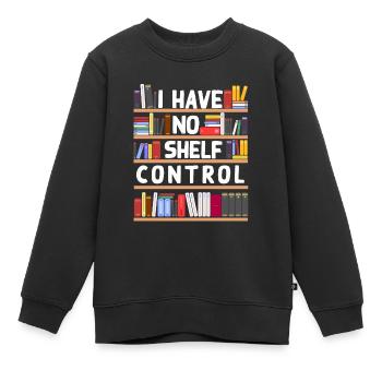 Bibliothécaire, je n’ai pas de contrôle d’étagère - Sweat Premium enfant bio - noir - Devant - AI Model Kid Female (0cm)