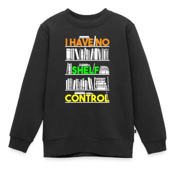 Bibliothécaire, je n’ai pas de contrôle d’étagère - Sweat Premium enfant bio - noir - Devant - AI Model Kid Female (0cm)