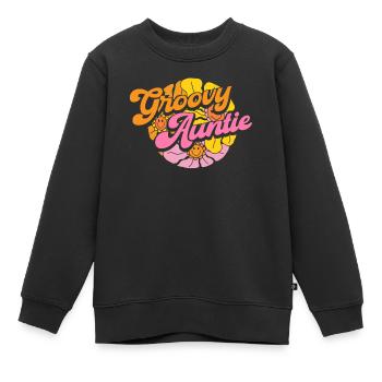 Groovy Tante, Tante, Für Tante - Kinder Premium Organic Sweatshirt - Schwarz - Vorne - AI Model Kid Female (0cm)