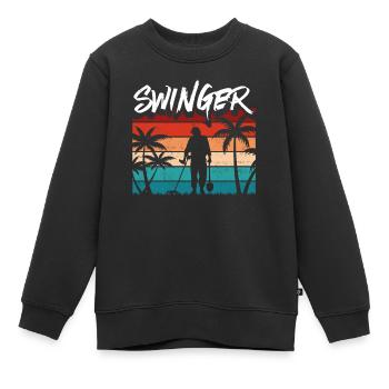 Détection de métaux, détecteur de métaux - Sweat Premium enfant bio - noir - Devant - AI Model Kid Female (0cm)