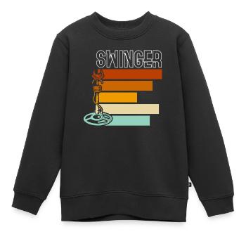 Détection de métaux, détecteur de métaux - Sweat Premium enfant bio - noir - Devant - AI Model Kid Female (0cm)