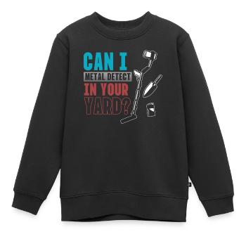 Détection de métaux, détecteur de métaux - Sweat Premium enfant bio - noir - Devant - AI Model Kid Female (0cm)