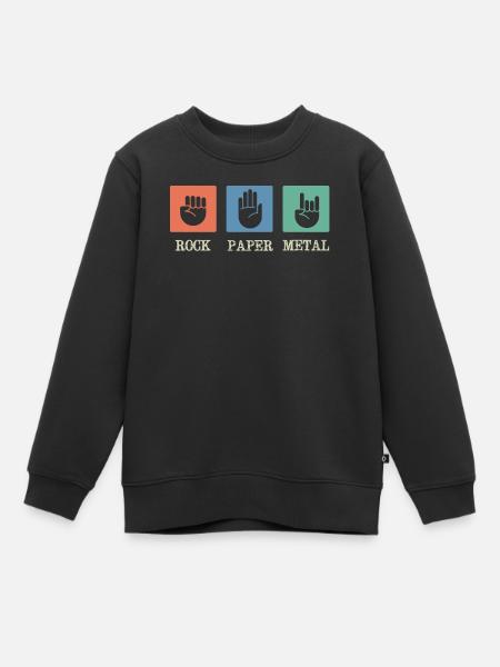 Musique métal, musique rock papier métal - Sweat Premium enfant bio - noir