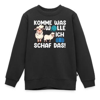 Schaf, Hirte, Schafhirte, Schafzucht - Kinder Premium Organic Sweatshirt - Schwarz - Vorne - AI Model Kid Female (0cm)